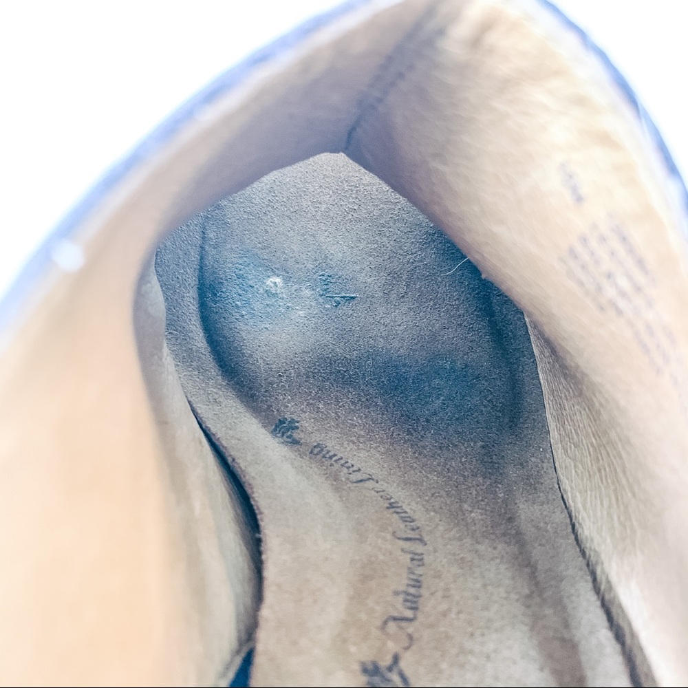Sofft Blue and Tan Heeled Sandals - Picture 8 of 16